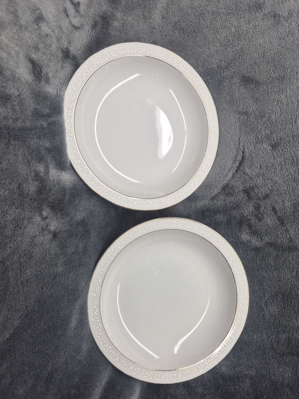 Royalton China Co Translucent Porcelain Metallic Rim Band  Bowl Replacement 2